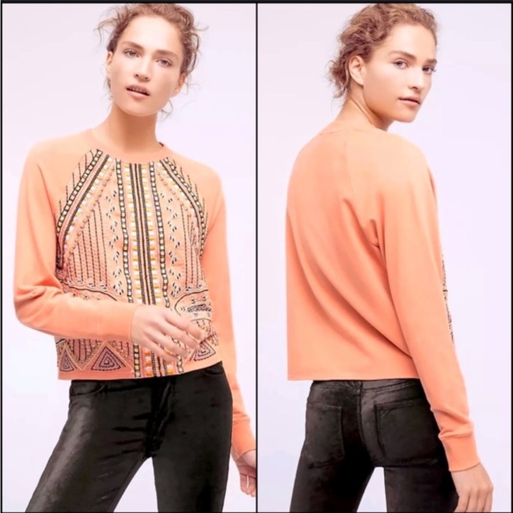 Anthropologie Akemi + Kin Embroidered Top